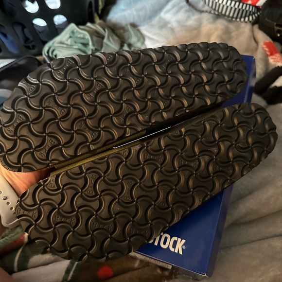 NEW Birkenstock Women's ARIZONA SPLIT Black Green Camo Double Buckle 41 1021191 - Picture 4 of 4